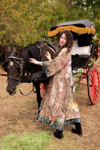 Kimono | Love Revolution Opera Duster Kimono Robe w/ horse & florals