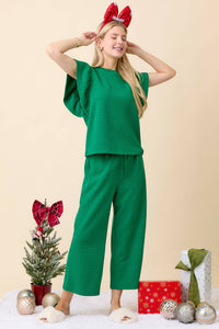 Culotte Knit Pants| Green
