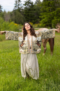 Kimono |Market of Stars |Born to Run Pixie Duster Crop Kimono w/ Horse & Flower Print