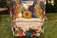 Kimono |Market of Stars| Stay Gold Opera Duster Kimono Robe w/ Rabbits Flowers & Bees