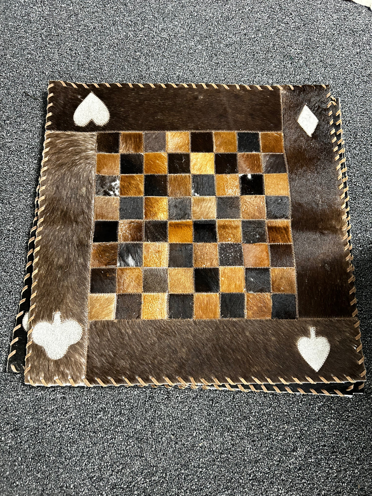 Cowhide Checker Board
