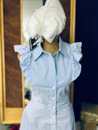 Ladies Dress| Ruffles | Stripe