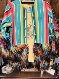 Serape Jacket|Faux Fur