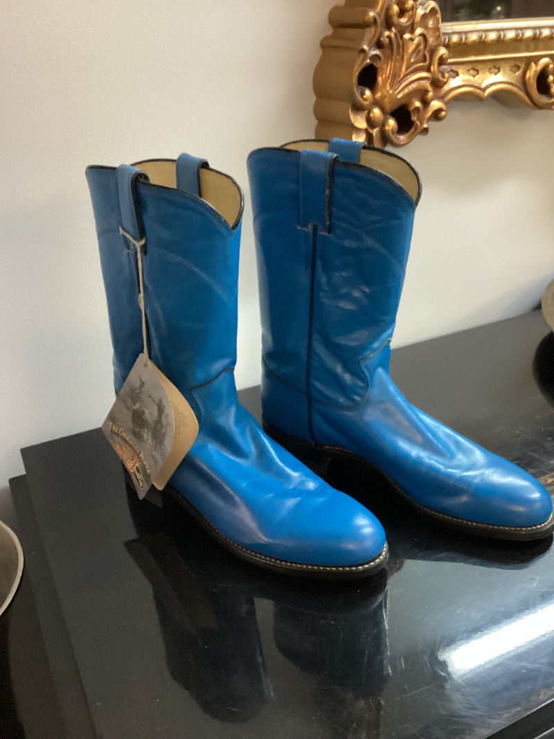 Women’s Vintage Boots | Justin |Roper |Blue | Size 7