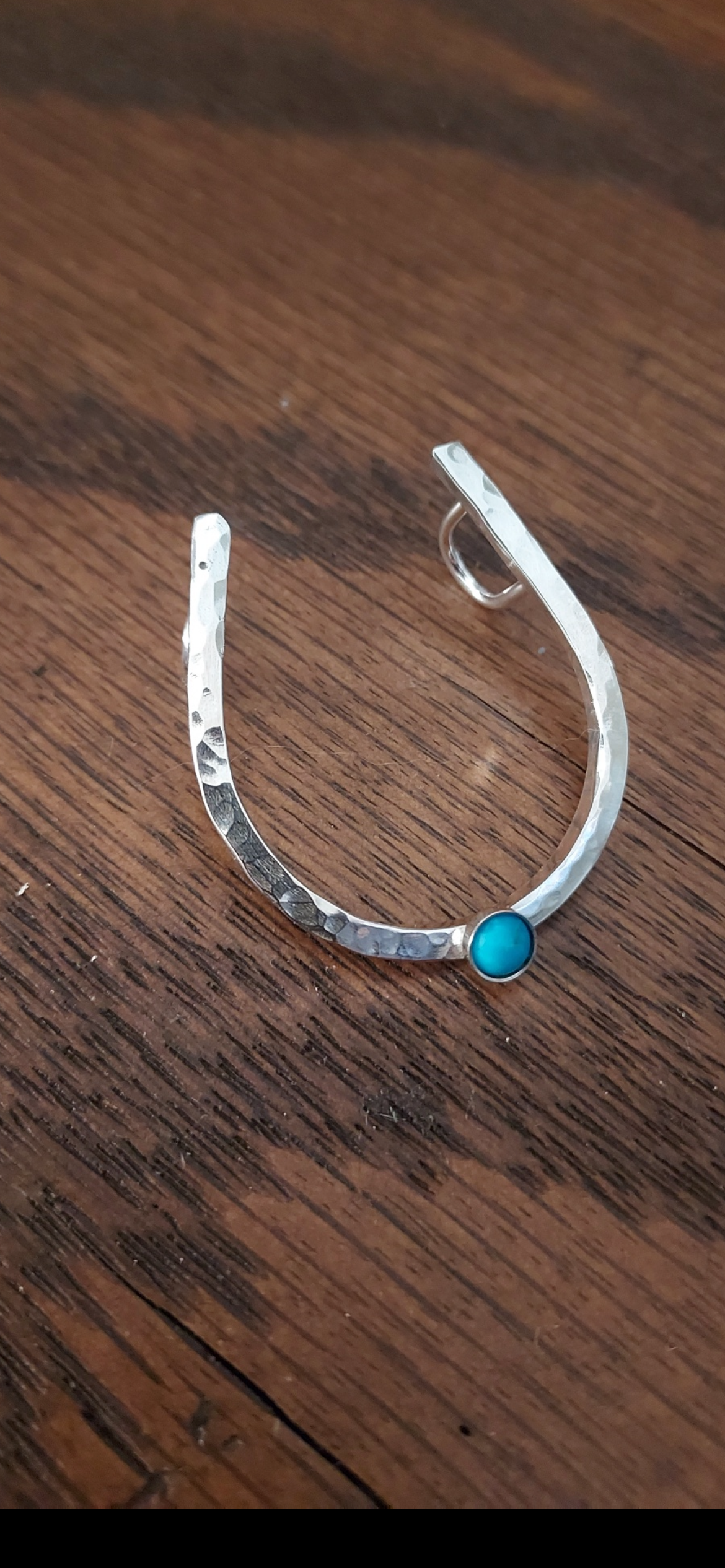 Horse Shoe Pendant | Sterling |Turquoise