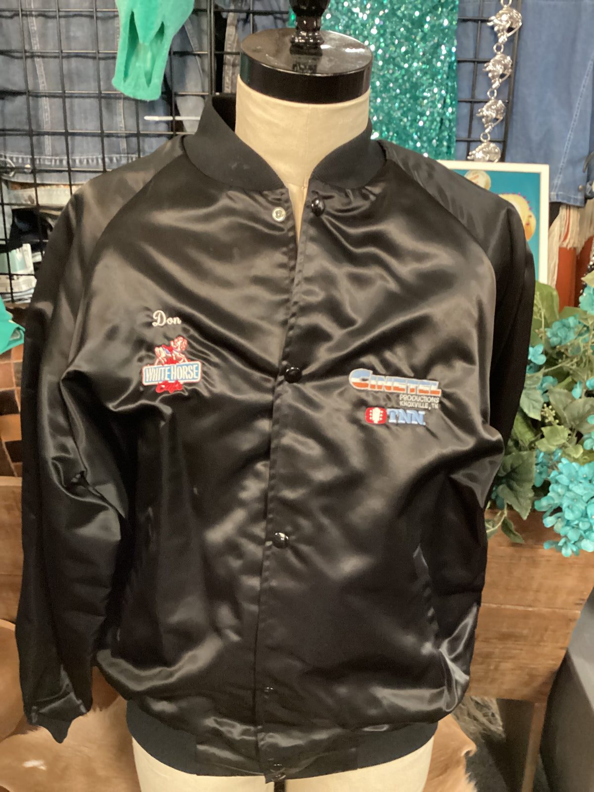 Vintage Jacket | Satin | Advertising