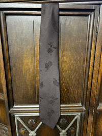 Necktie | Vintage |Sears| Brown Roses