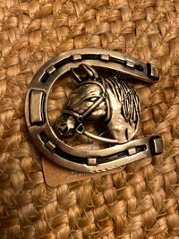 Belt Buckle | Horse Head Horse Shoe