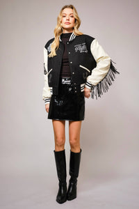 Ladies | Fringe | Rodeo | Patch | Varsity Jacket