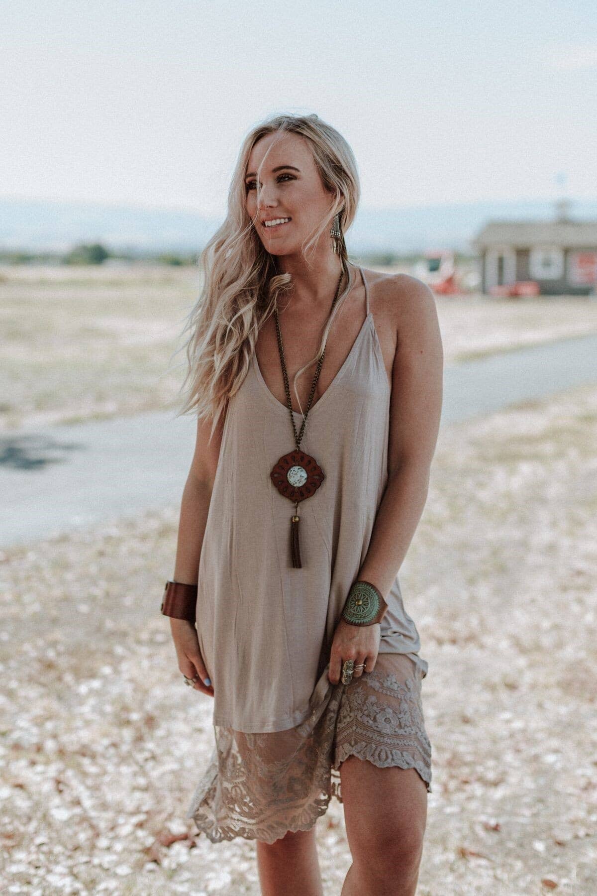 Lace | Slip Dress | Mocha