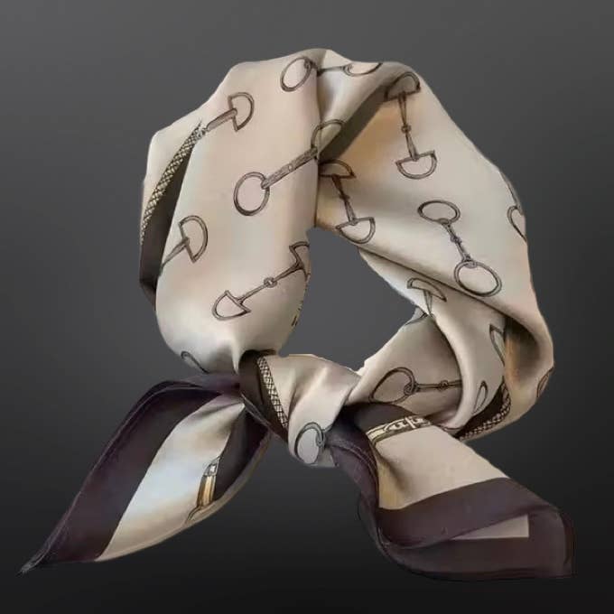 Scarf- Equestrian| Snaffle Bit Scarf |100% Silk