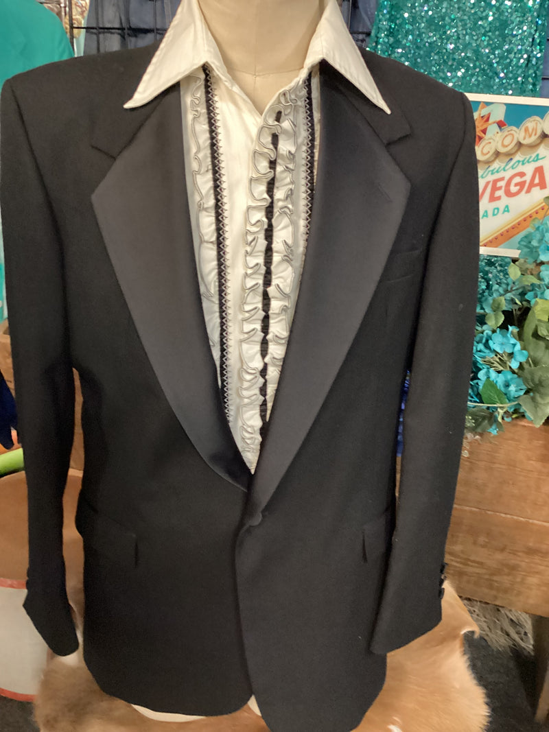 Vintage Tuxedo Jacket| Black| 42L