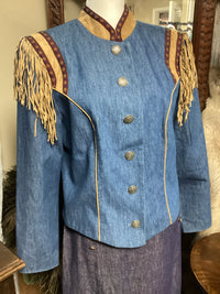 Vintage Denim Jacket | Fringe| Sharon Young