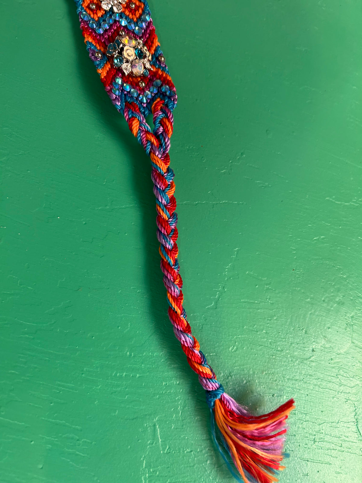 Hat Band| Beaded |Purple Orange Blue Crystal