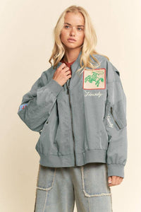 Jacket| WEST COAST RODEO |EMBROIDERED BOMBER |JACKET