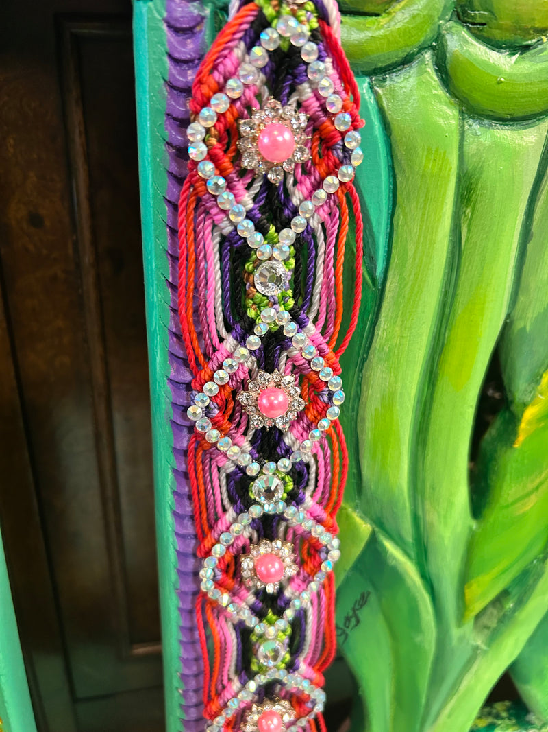 Hat Band| Beaded |Pink Crystal