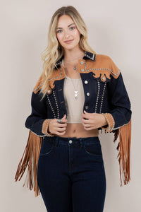 Ladies | Fringe | Studded | Jacket