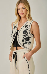 Vest| Tie| Embroidered