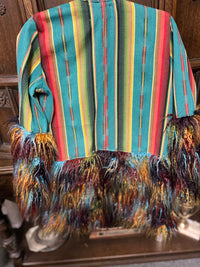 Serape Jacket|Faux Fur