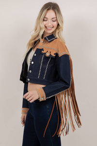 Ladies | Fringe | Studded | Jacket