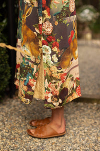 Kimono |Market of Stars| Stay Gold Opera Duster Kimono Robe w/ Rabbits Flowers & Bees