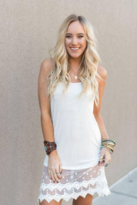 Lace | Slip Dress | Cream