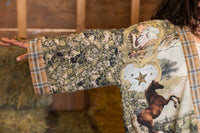 Kimono |Market of Stars |Born to Run Pixie Duster Crop Kimono w/ Horse & Flower Print