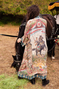 Kimono | Love Revolution Opera Duster Kimono Robe w/ horse & florals