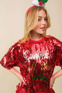 Ladies | Holiday | Sparkle all the Way | Sequin | Top
