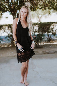 Lace | Slip Dress | Black
