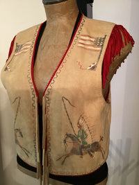 Vintage Vest| Hand painted