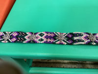 Hat Band| Beaded |Purple Pink Green