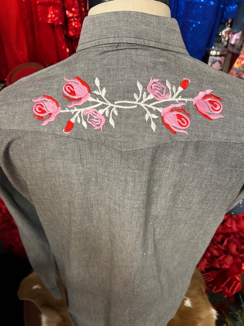 Vintage Western | Men’s |Gray Floral