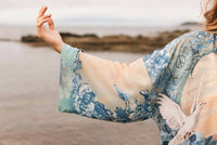Kimono |Peace Out Cropped |Kimono Pixie Duster with Doves and Sunrise