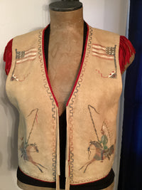 Vintage Vest| Hand painted