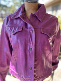 Leather jacket |Ladies|purple