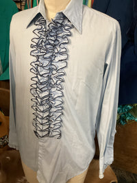 Vintage Shirt| Tuxedo | Ruffle