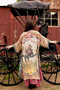 Kimono | Love Revolution Opera Duster Kimono Robe w/ horse & florals