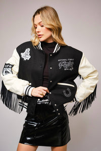 Ladies | Fringe | Rodeo | Patch | Varsity Jacket