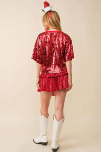 Ladies | Holiday | Sparkle all the Way | Sequin | Top