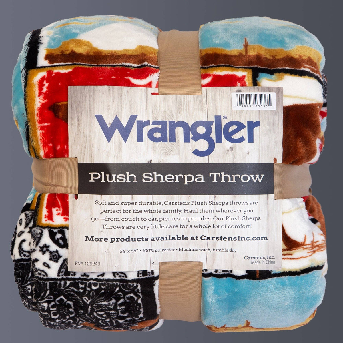Wrangler® | Vintage | Western |  Plush |Sherpa Throw