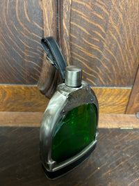 Flask|Stirrup |Green Glass