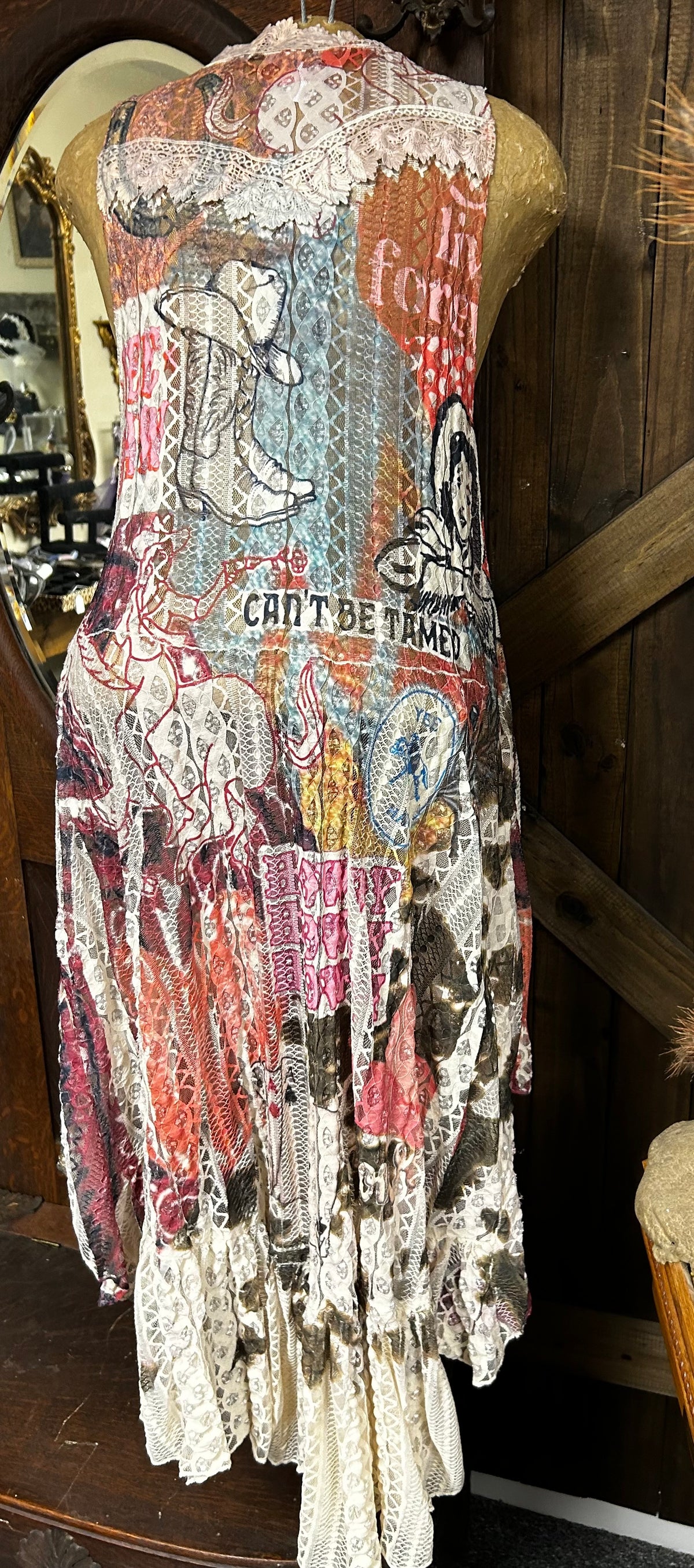 Ladies Vest| Rodeo | Lace high low