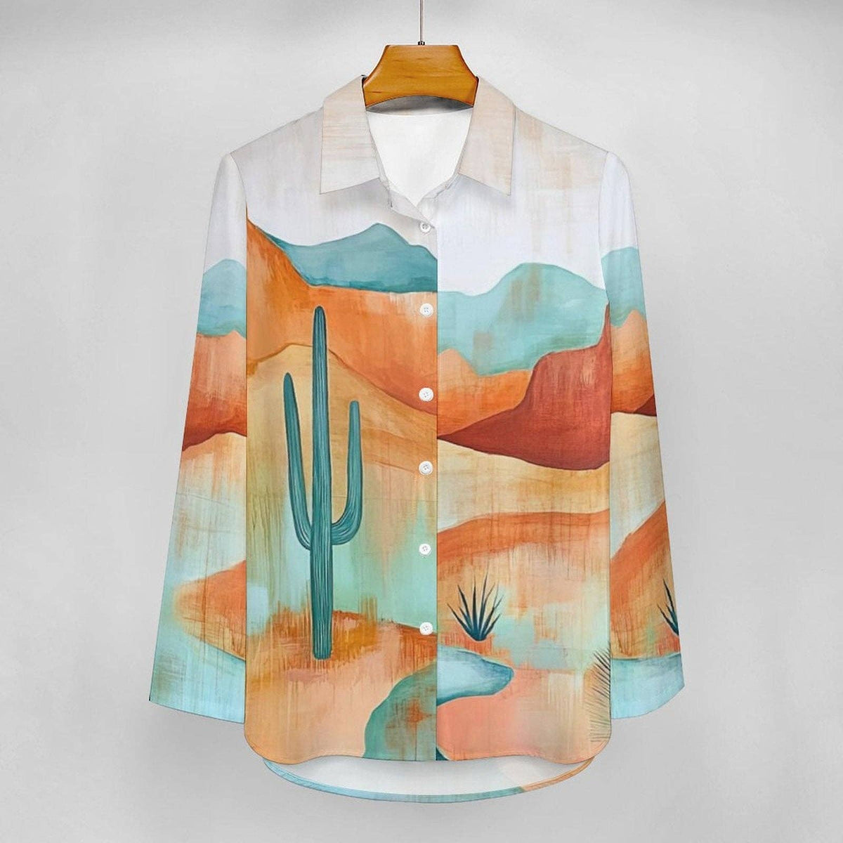 Blouse| BAHA RANCH |Colores de Mexico |Turquoise |Desert |Button Up