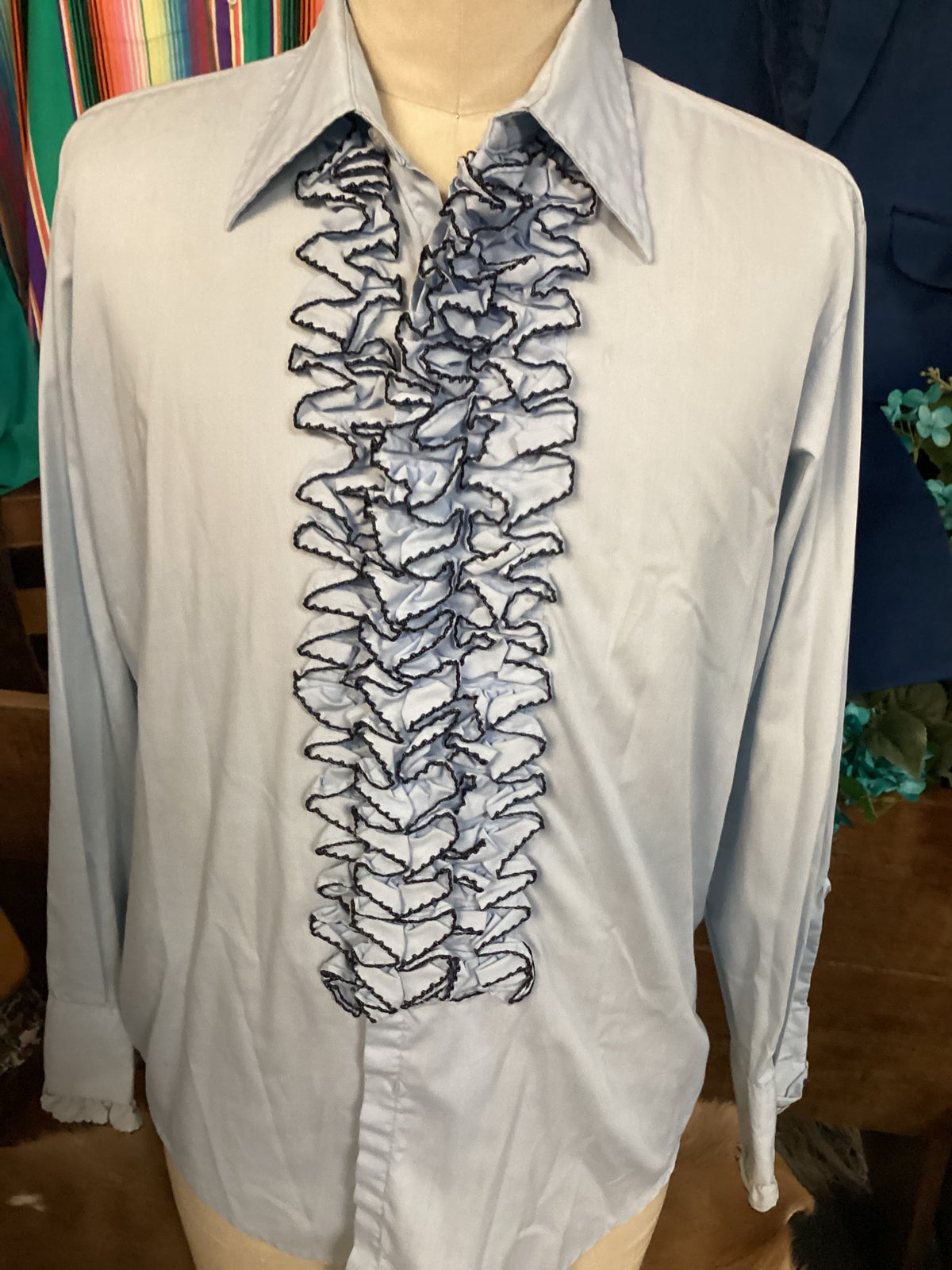 Vintage Shirt| Tuxedo | Ruffle