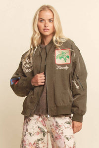 Jacket| WEST COAST RODEO |EMBROIDERED BOMBER |JACKET