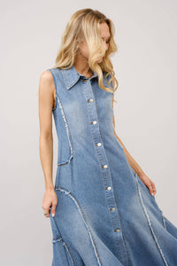 Denim Maxi Dress | Raw Edge