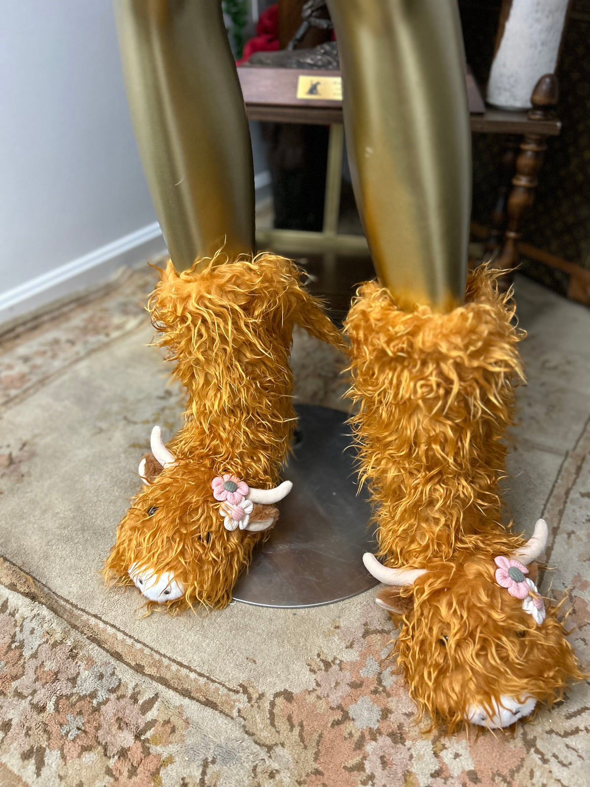Slipper Socks|Highland Cow