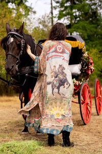 Kimono | Love Revolution Opera Duster Kimono Robe w/ horse & florals