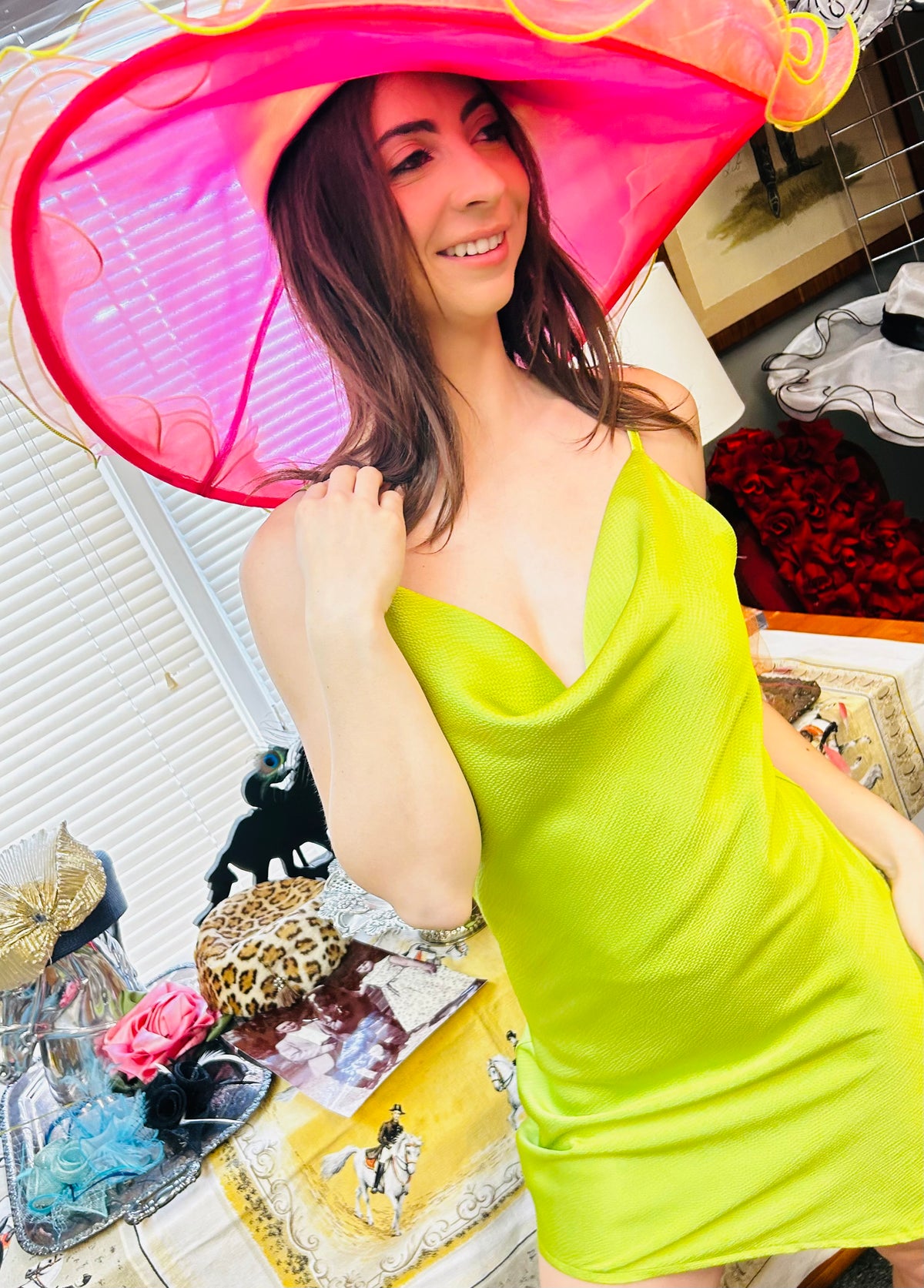 Ladies | Chartreuse | Mini Dress